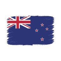 Nya Zeeland flagga vektor med akvarell pensel stil