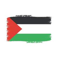 palestinsk flaggvektor med akvarellborststil vektor