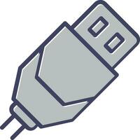 Vektorsymbol für USB-Kabel vektor