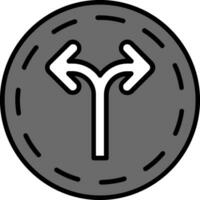 zwei Weg Vektor Symbol