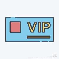 Vektorgrafik der VIP-Karte - Linienschnitt-Stil vektor