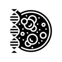 molekular Biologie Kryptogenetik Glyphe Symbol Vektor Illustration