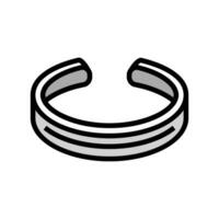 Zehe Ring Schmuck Mode Farbe Symbol Vektor Illustration