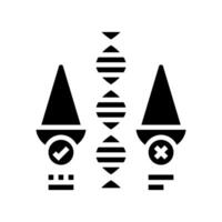 ethisch Genetik Kryptogenetik Glyphe Symbol Vektor Illustration