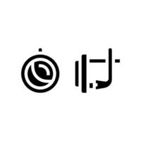 Ohrringe Schmuck Mode Glyphe Symbol Vektor Illustration