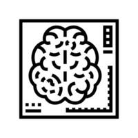 funktional mri Neurowissenschaften Neurologie Linie Symbol Vektor Illustration