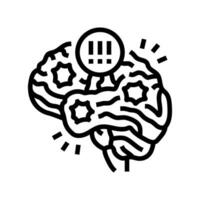 neurologisch Störungen Neurowissenschaften Neurologie Linie Symbol Vektor Illustration