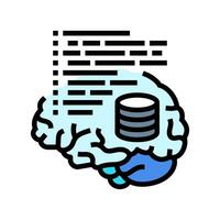 neuroinformatik neuroscience neurologi Färg ikon vektor illustration