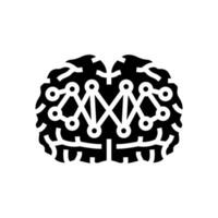 neural Konnektivität Neurowissenschaften Neurologie Glyphe Symbol Vektor Illustration