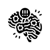 neurologisch Störungen Neurowissenschaften Neurologie Glyphe Symbol Vektor Illustration