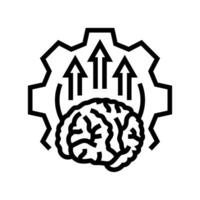 Neuroplastizität Neurowissenschaften Neurologie Linie Symbol Vektor Illustration