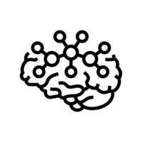 Neurochemie Neurowissenschaften Neurologie Linie Symbol Vektor Illustration