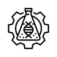 Biotechnologie Labor Kryptogenetik Linie Symbol Vektor Illustration