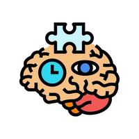 kognitiv Kompetens neuroscience neurologi Färg ikon vektor illustration