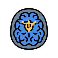neuroimaging neuroscience neurologi Färg ikon vektor illustration