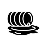 Petroleum Öl Industrie Glyphe Symbol Vektor Illustration