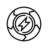 Energie Verwaltung Zeit Linie Symbol Vektor Illustration