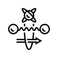 Tor Quantum Technologie Linie Symbol Vektor Illustration