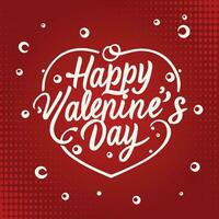Valentinstag Tag Karte mit Luftblasen und Herz Vektor Illustration