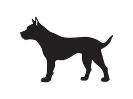 Pitbull Silhouette von ein Hund Stehen vektor