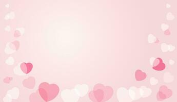 glücklich Valentinstag Tag süß Rosa Hintergrund mit Herzen. vektor