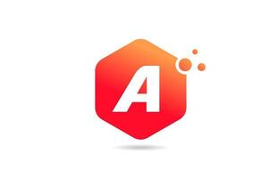 ein Alphabet-Brief-Logo-Icon-Design mit orangefarbener Raute für Unternehmen und Unternehmen vektor