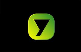 grün schwarz y Alphabet Buchstaben Logo Icon Design für Unternehmen und Unternehmen vektor