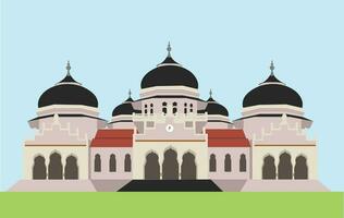 Masjid baiturrahman Banda aceh vektor