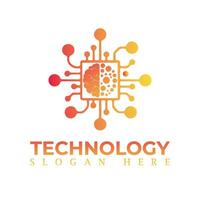 Vektor Logo zum korporativ Identität, Technologie, Biotechnologie, Internet, System, künstlich Intelligenz und Computer. Technologie Logo Design Vektor Vorlage.