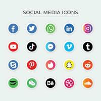 social media vektor ikon samlingar