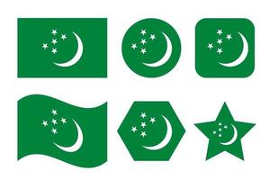 Turkmenistan Flagge einfache Illustration für Unabhängigkeitstag oder Wahl vektor