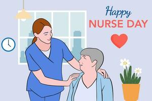Vektor eben International Krankenschwestern Tag Illustration.