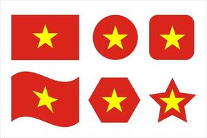 vietnam flagga enkel illustration för självständighetsdagen eller valet vektor
