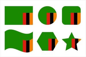 zambias flagga enkel illustration för självständighetsdagen eller valet vektor