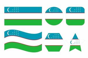 uzbekistan flagga enkel illustration för självständighetsdag eller val vektor