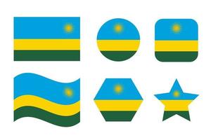 Ruanda Flagge einfache Illustration für Unabhängigkeitstag oder Wahl vektor