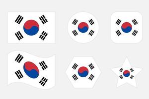 Südkorea-Flagge einfache Illustration für Unabhängigkeitstag oder Wahl vektor