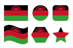 malawi flagga enkel illustration för självständighetsdagen eller valet vektor