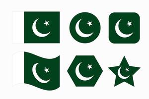 Pakistanische Flagge einfache Illustration für Unabhängigkeitstag oder Wahl vektor