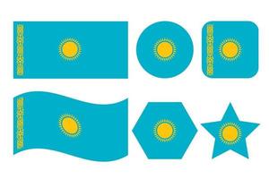Kasachstan Flagge einfache Illustration für Unabhängigkeitstag oder Wahl vektor