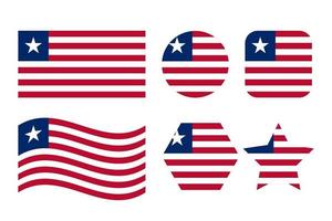 Liberias flagga enkel illustration för självständighetsdagen eller valet vektor