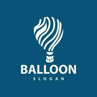 varm luft ballong logotyp premie kreativ design färgrik luft transport symbol mall enkel stil vektor