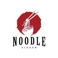 Nudel Logo Vektor traditionell japanisch Essen Ramen Nudeln Restaurant Marke Silhouette Design Vorlage