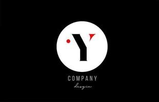 y-Buchstaben-Alphabet-Logo-Icon-Design mit weißem Kreis für Unternehmen und Unternehmen vektor