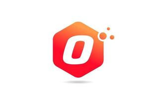 o alfabetet brev logotyp ikon design med orange färgade rhombus för företag och företag vektor