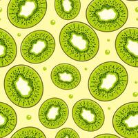Kiwi Sommer- nahtlos Muster im minimalistisch Stil. tropisch exotisch Früchte, Blätter. gesund Lebensmittel. zum Speisekarte, Cafe, Hintergrund, Stoff, Verpackung, Hintergrund. vektor