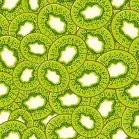 Kiwi Sommer- nahtlos Muster im minimalistisch Stil. tropisch exotisch Früchte, Blätter. gesund Lebensmittel. zum Speisekarte, Cafe, Hintergrund, Stoff, Verpackung, Hintergrund. vektor