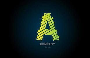 en grön alfabet bokstav logotyp ikon design för företag och företag vektor