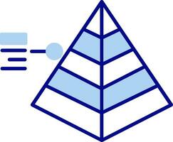 piramid linje fylld ikon vektor
