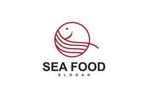 Meeresfrüchte-Logo-Vorlagen-Design-Vektor-Symbol-Illustration vektor